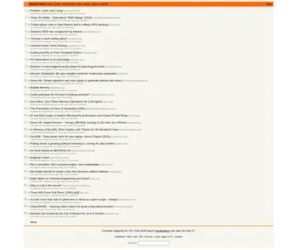 Full-page screenshot of Hacker News