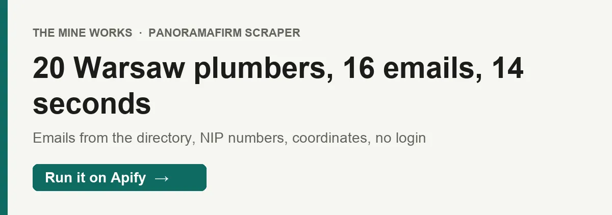 20 Warsaw plumbers, 16 emails, 14 seconds