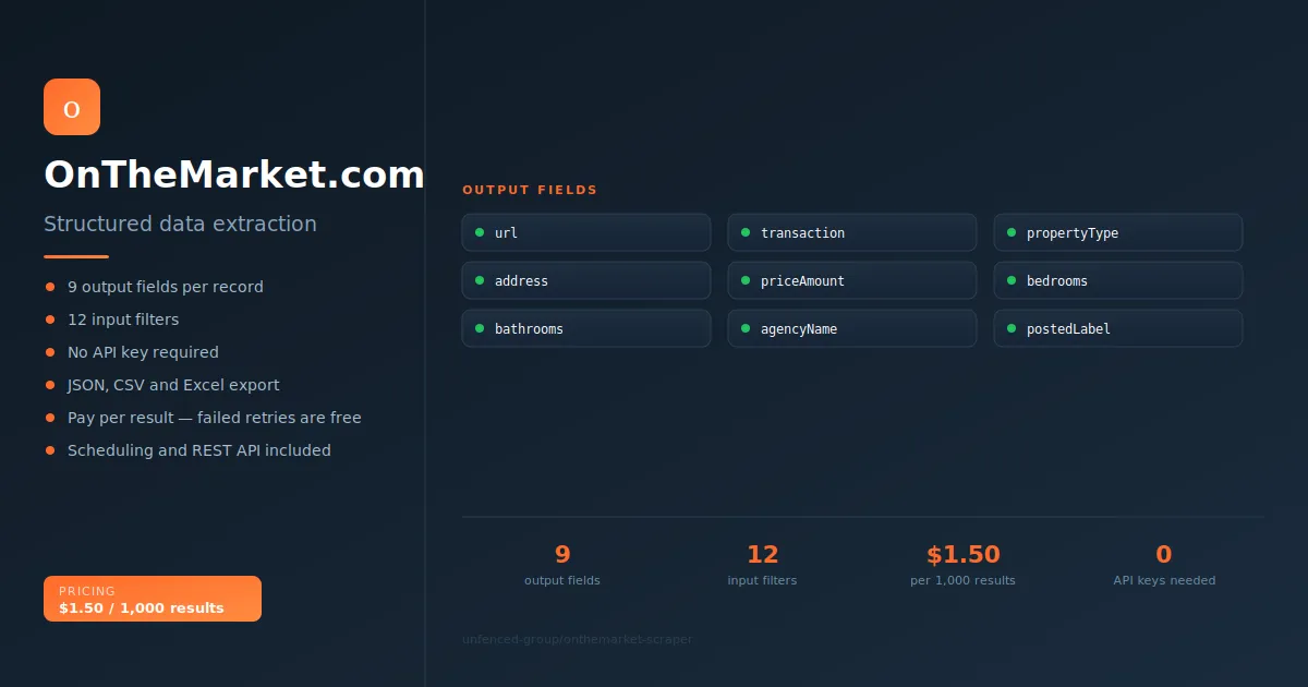 OnTheMarket.com Scraper