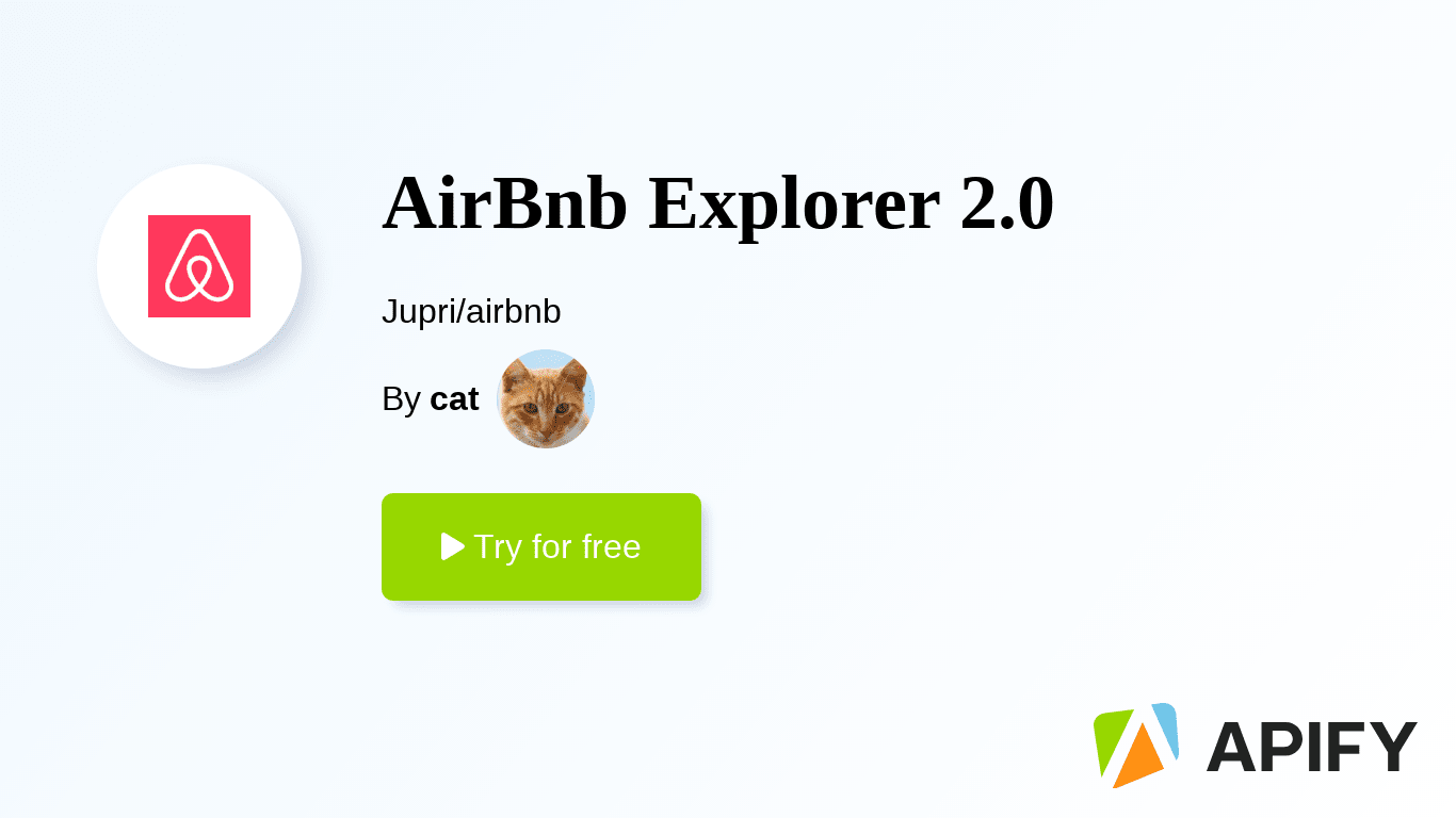 AirBnb Scraper · Apify