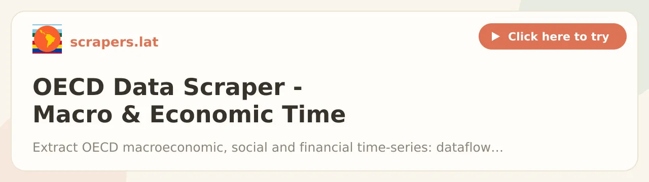 OECD Data Scraper - Macro & Economic Time Series