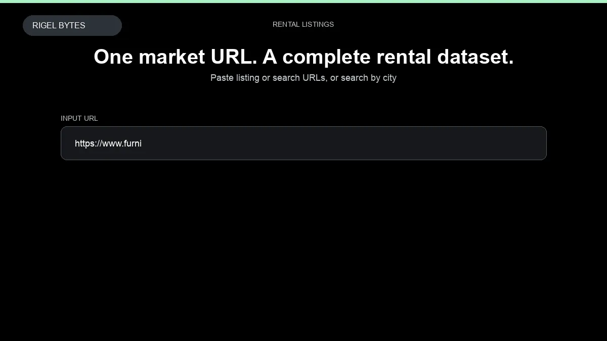 Furnished Finder Scraper — input to structured data