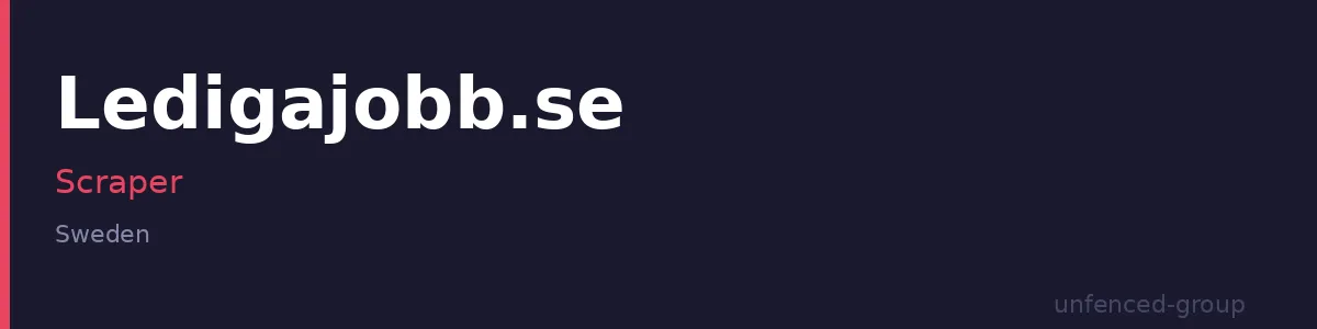 Ledigajobb.se Scraper