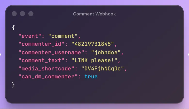 Comment Webhook