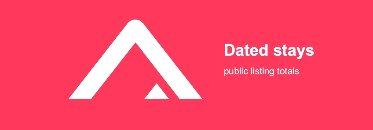 Airbnb dated stay totals