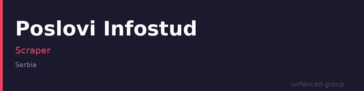 Poslovi Infostud Scraper
