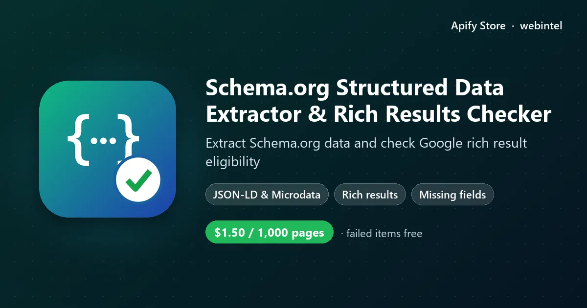 Schema.org Structured Data Extractor & Rich Results Checker