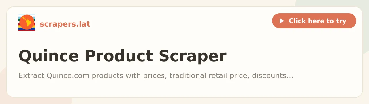 Quince Product Scraper