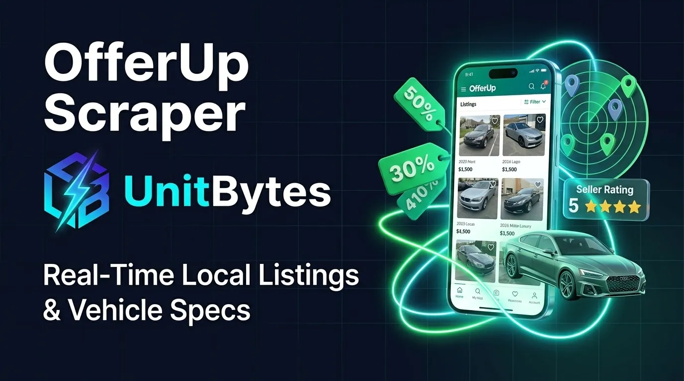 OfferUp Scraper API by UnitBytes