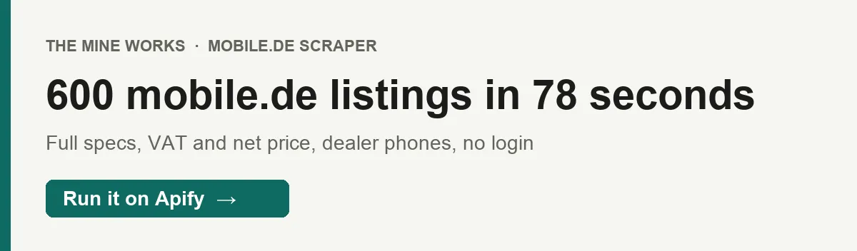 600 mobile.de listings in 78 seconds