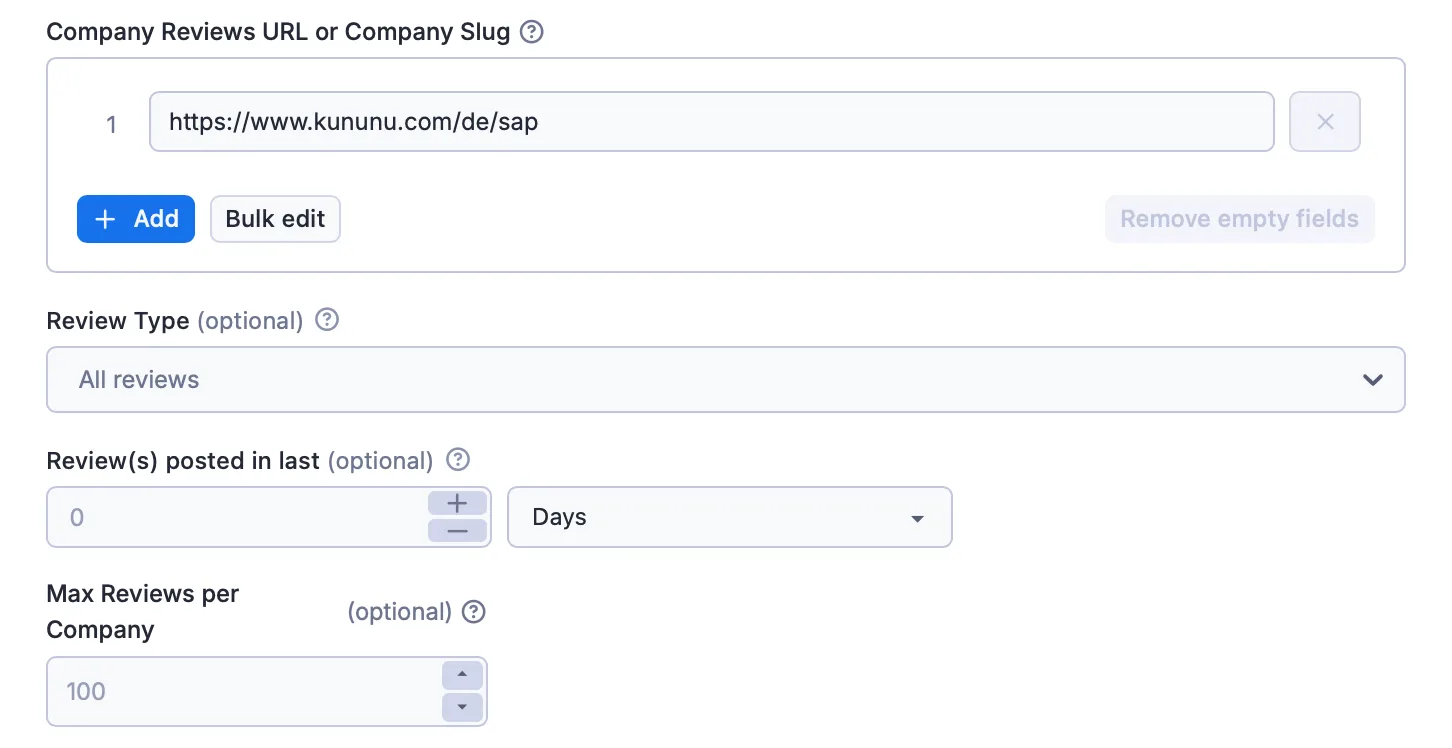 Scraper Sample Input