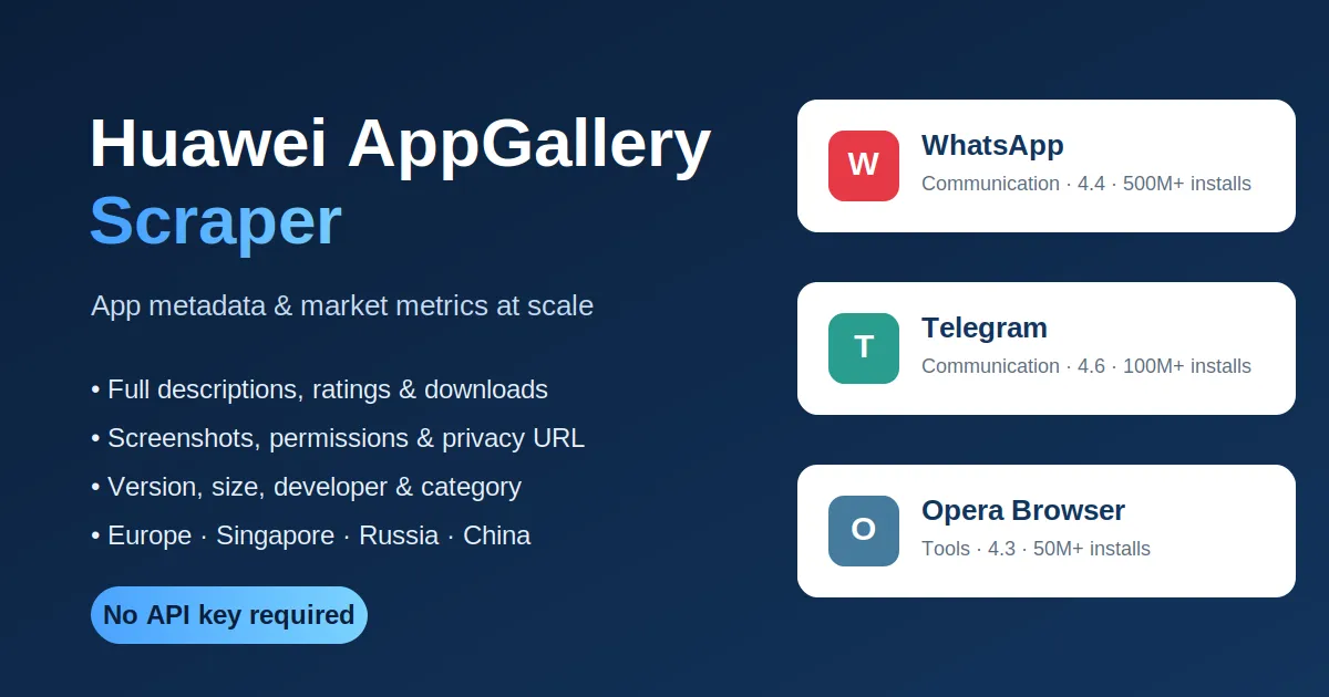 Huawei AppGallery Scraper