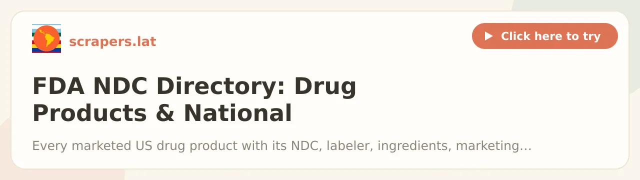 FDA NDC Directory: Drug Products & National Drug Code