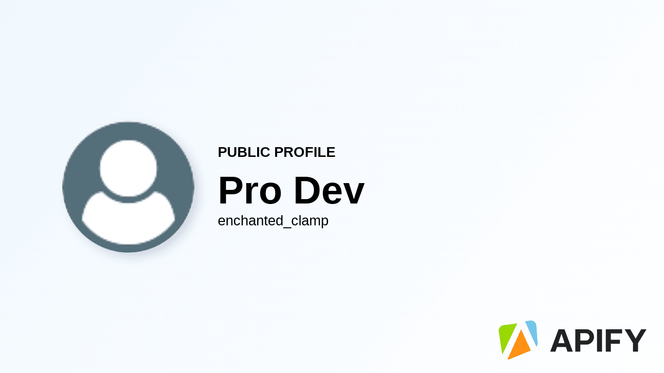 Enchanted clamp pro dev apify