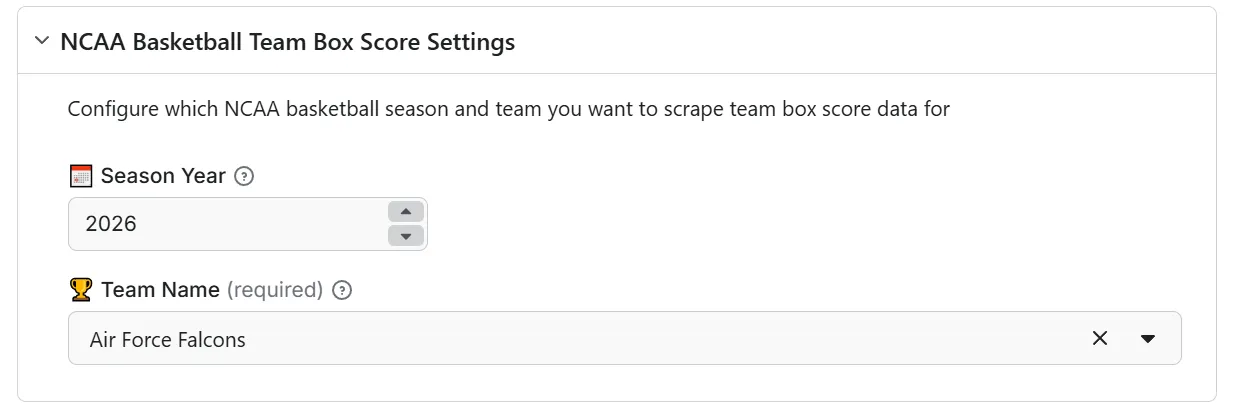 Apify Console Input UI