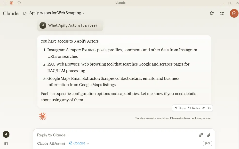 Claude-desktop-with-Actors-MCP-server