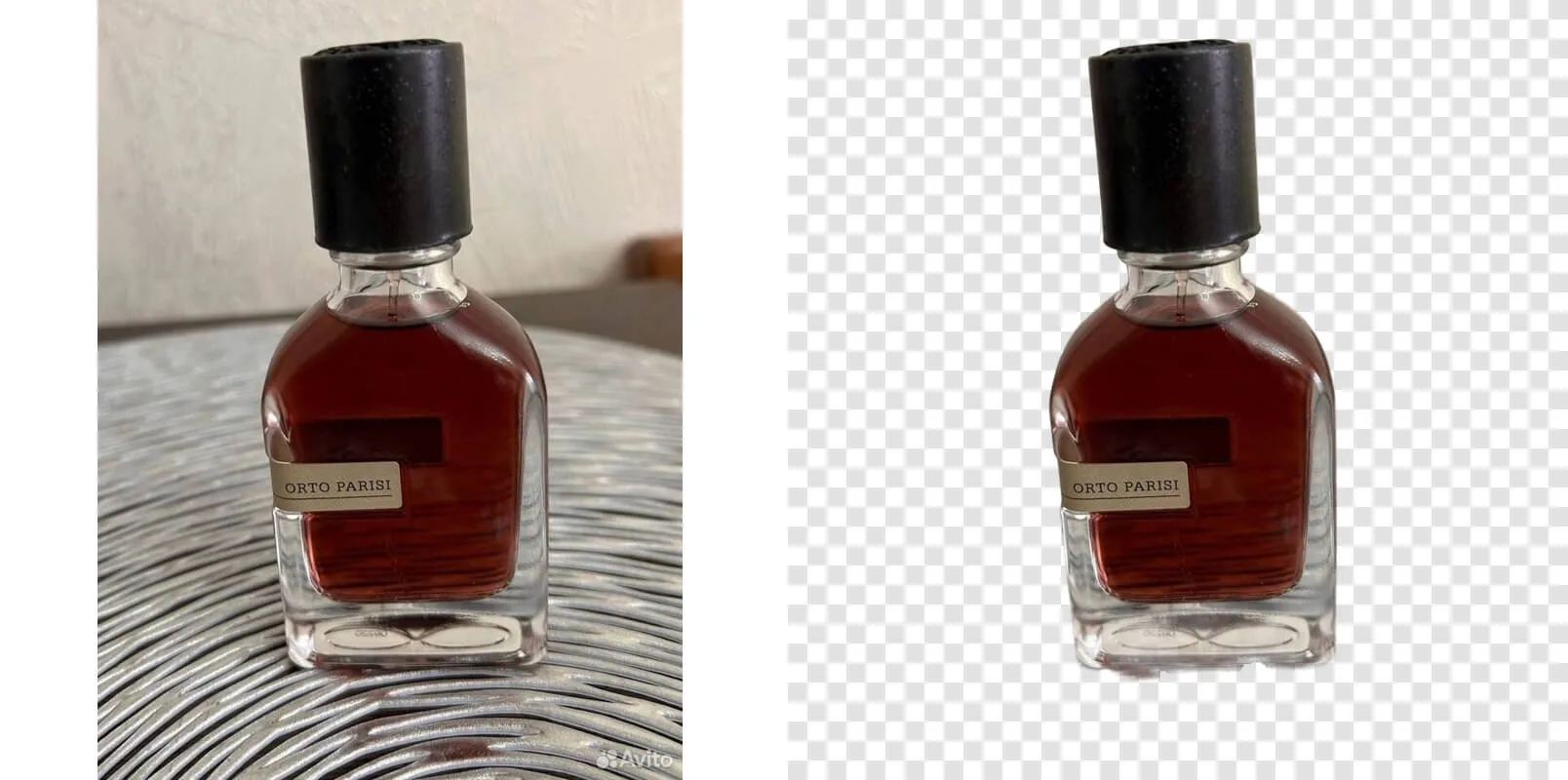 Perfume bottle cut out