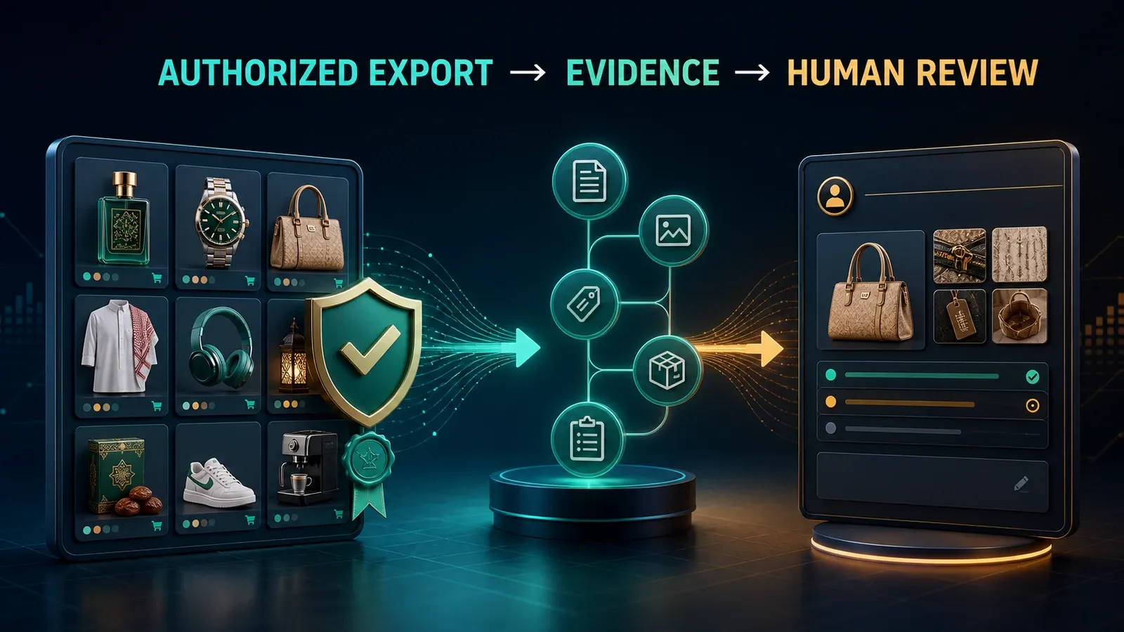 Zid Product Export Intelligence: authorized catalog export to evidence and human review