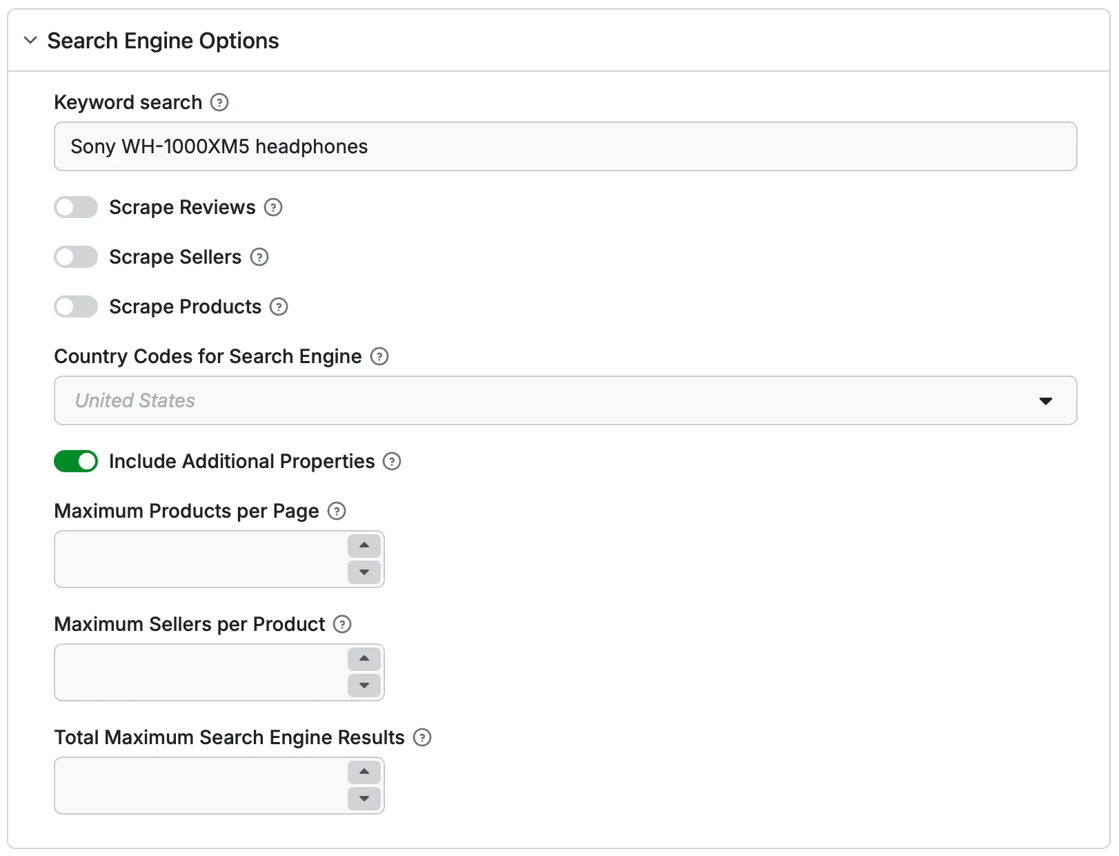 Search engine options image