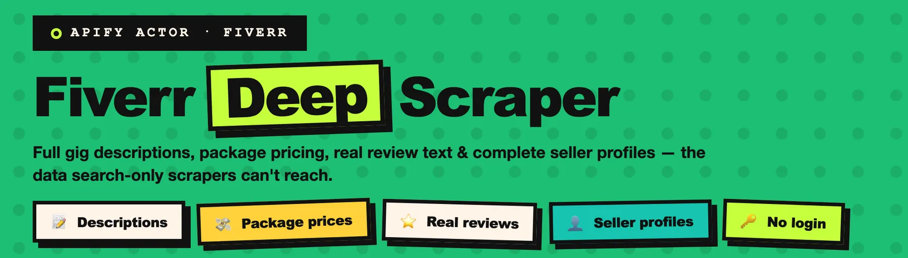 Fiverr Gig & Seller Deep Scraper