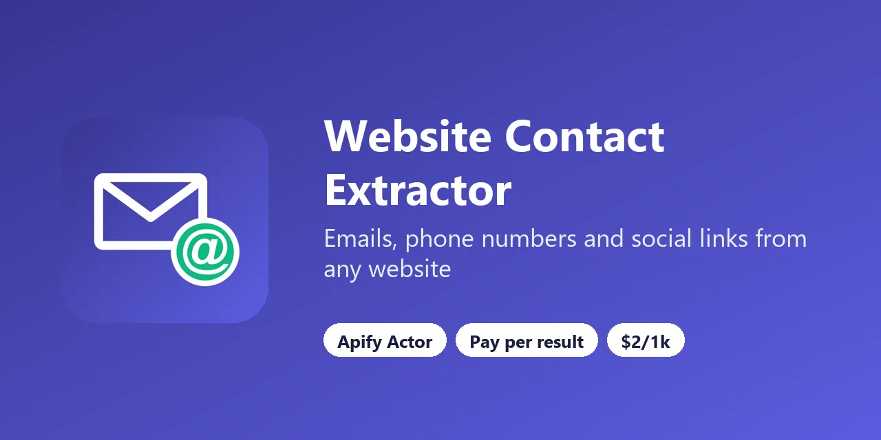 Website Contact Extractor on Apify