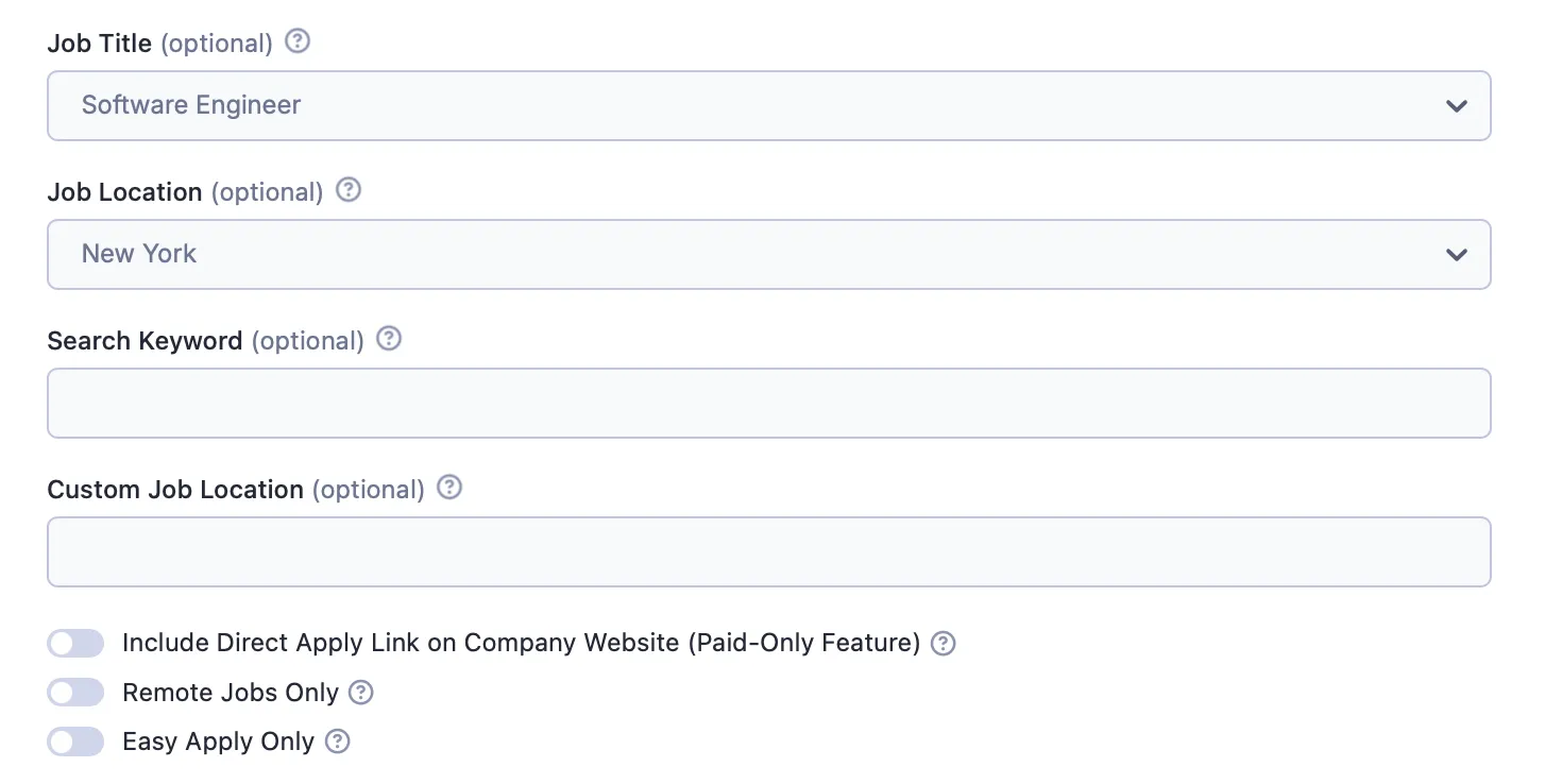 Glassdoor Scraper Input 1 of 3