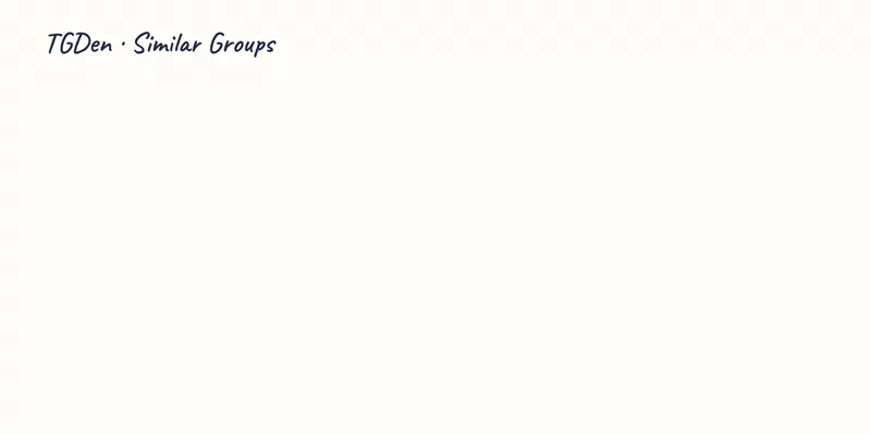 TGDen Similar Groups: a group you know goes in, groups with the same audience come out