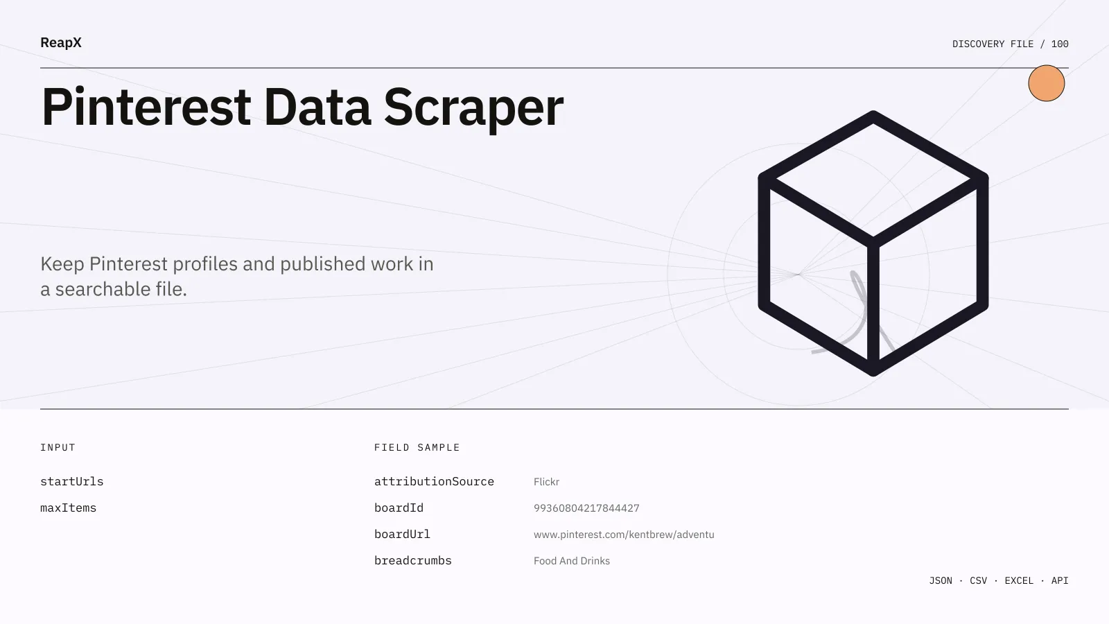 Pinterest Data Scraper interface