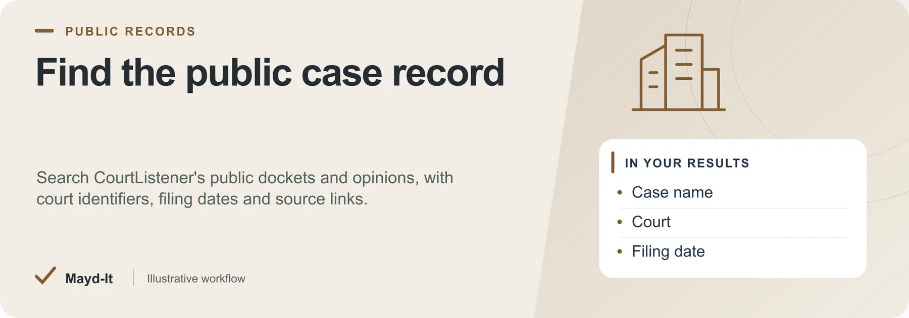 Find the public case record — illustrative workflow
