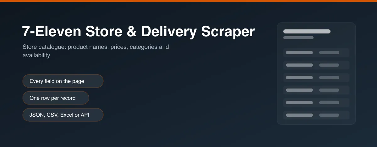 7-Eleven Store & Delivery Scraper hero