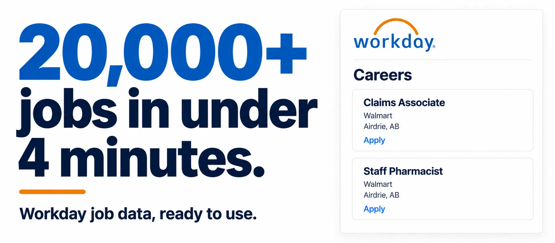 20,000+ jobs in under 4 minutes. Workday job data, ready to use.