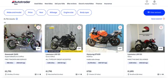 Autotrader UK Scraper - compact listing data