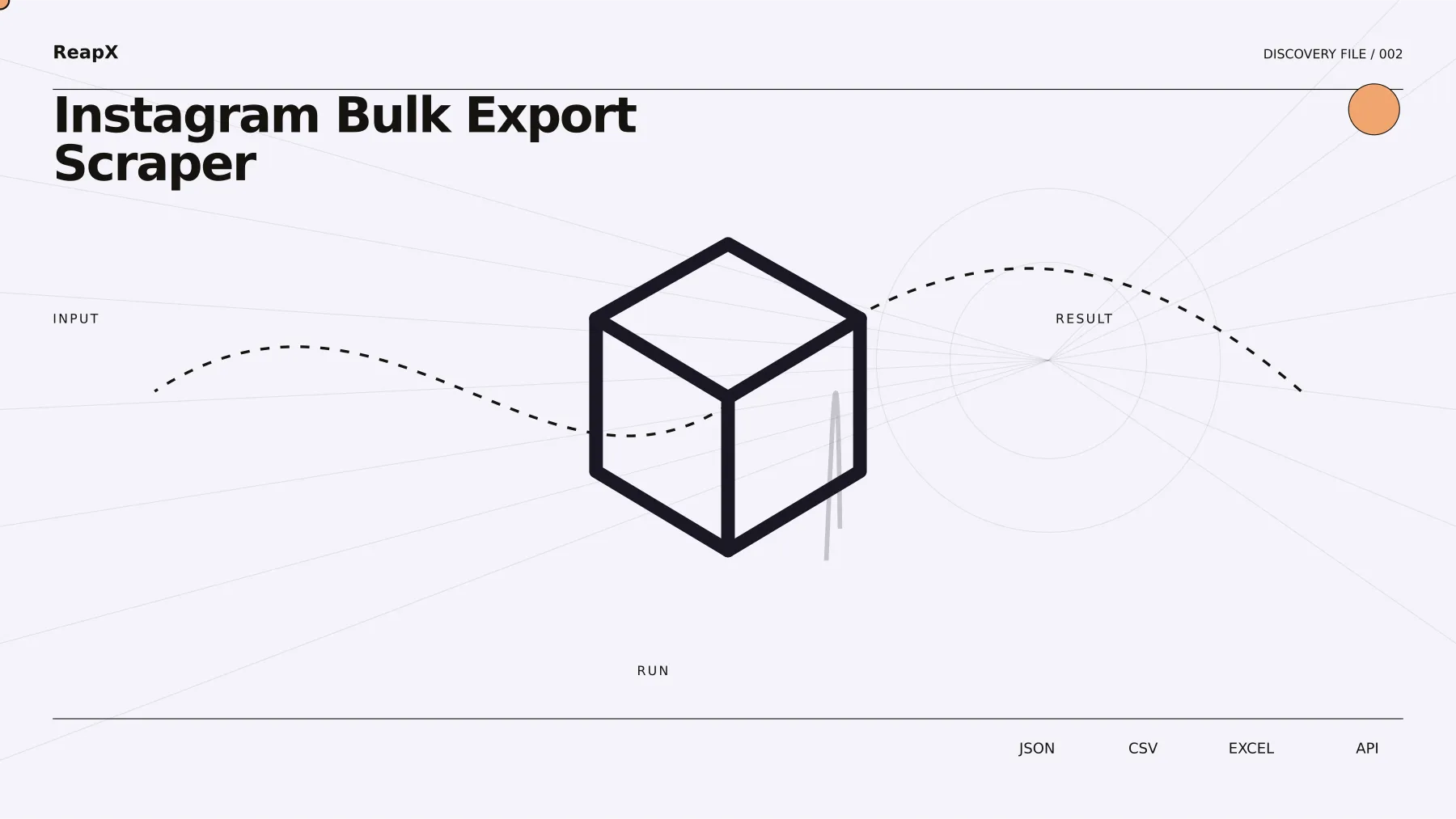 Instagram Bulk Export Scraper input and result demonstration
