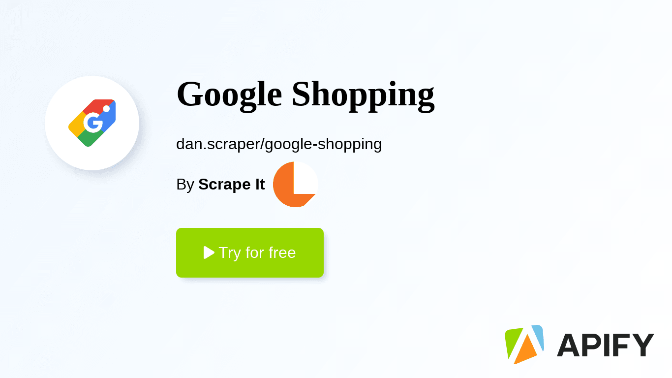 Google Shopping · Apify