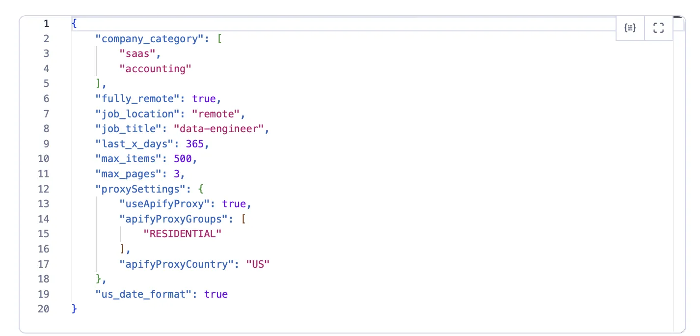 Scraper Sample Input