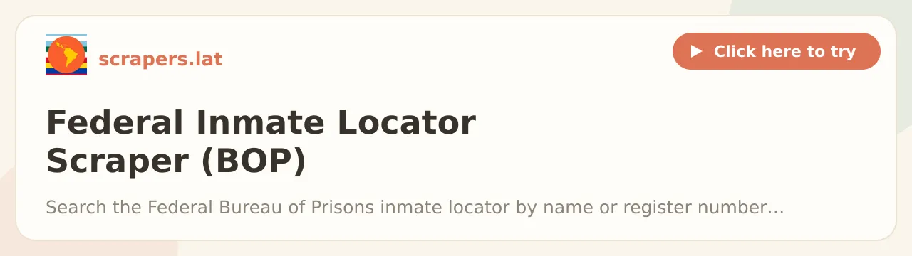 Federal Inmate Locator Scraper (BOP)
