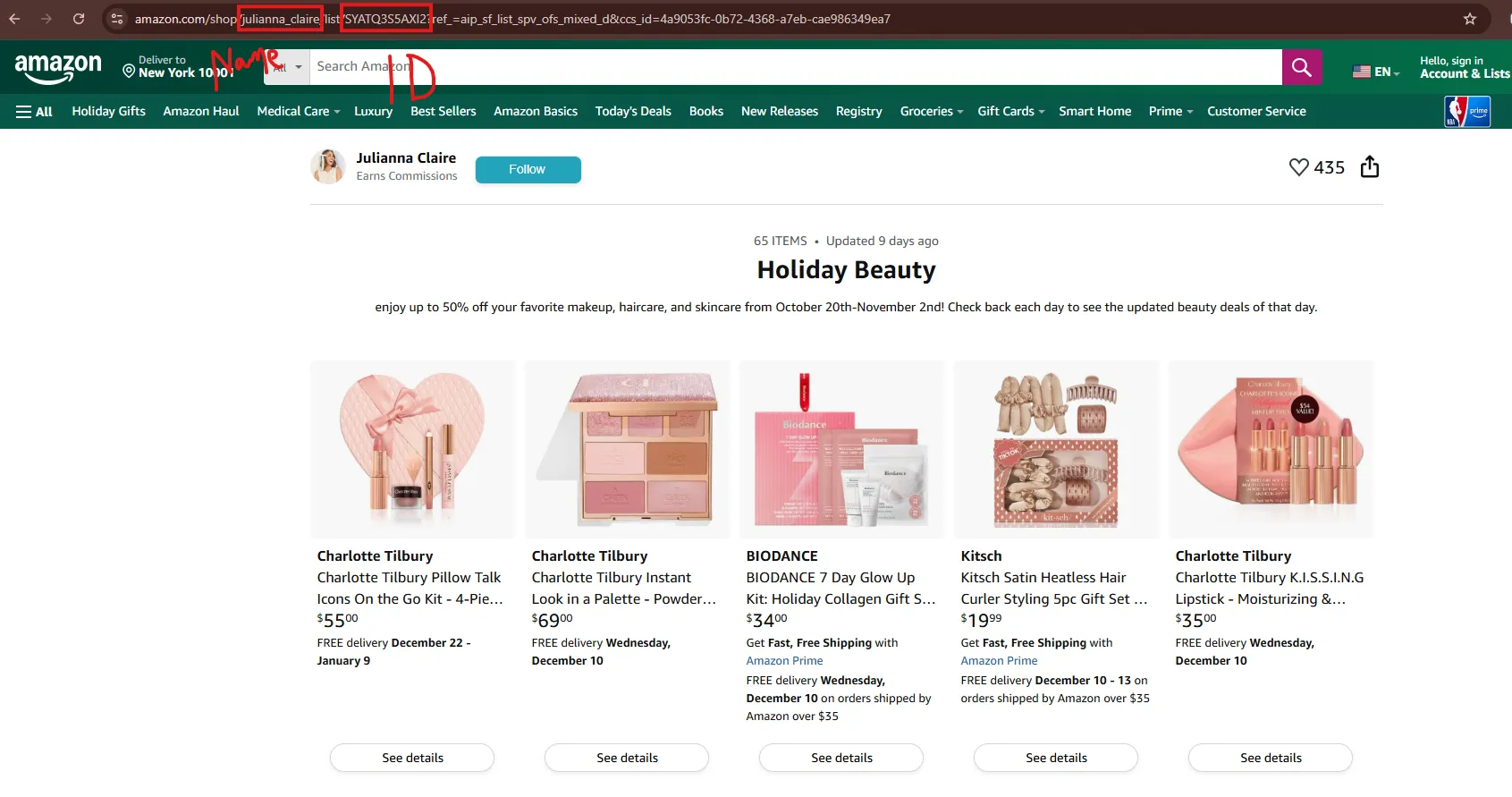 How to find Influencer Name and Post ID