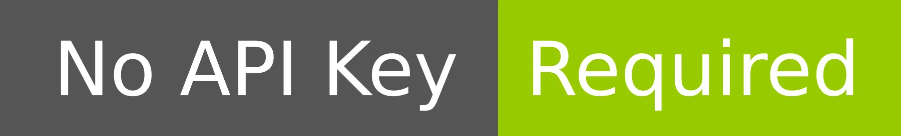 No API Key