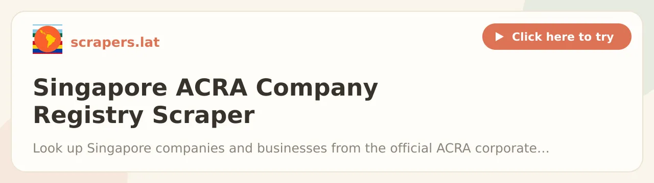 Singapore ACRA Company Registry Scraper
