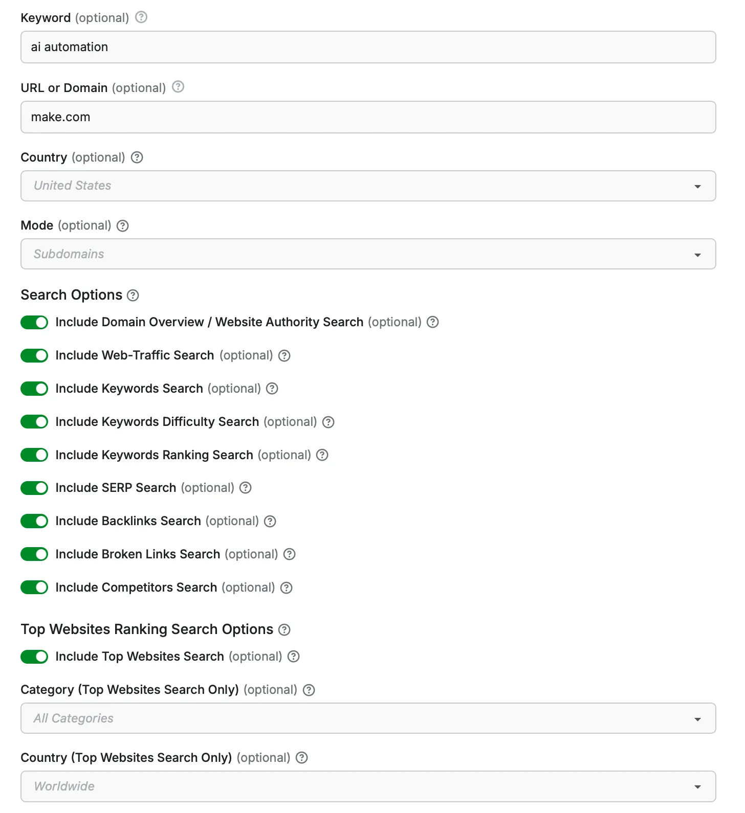 Scraper Sample Input