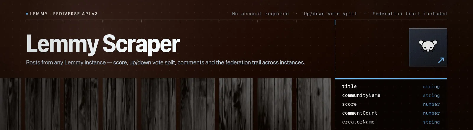Lemmy Scraper: Posts from any Lemmy instance, score, up/down vote split, comments and the federation trail across instances