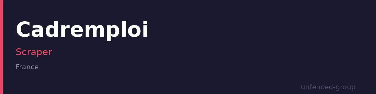 Cadremploi.fr Scraper