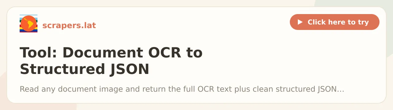 Tool: Document OCR to Structured JSON