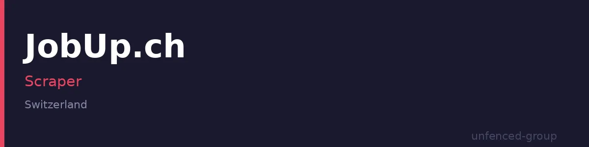 JobUp.ch Scraper