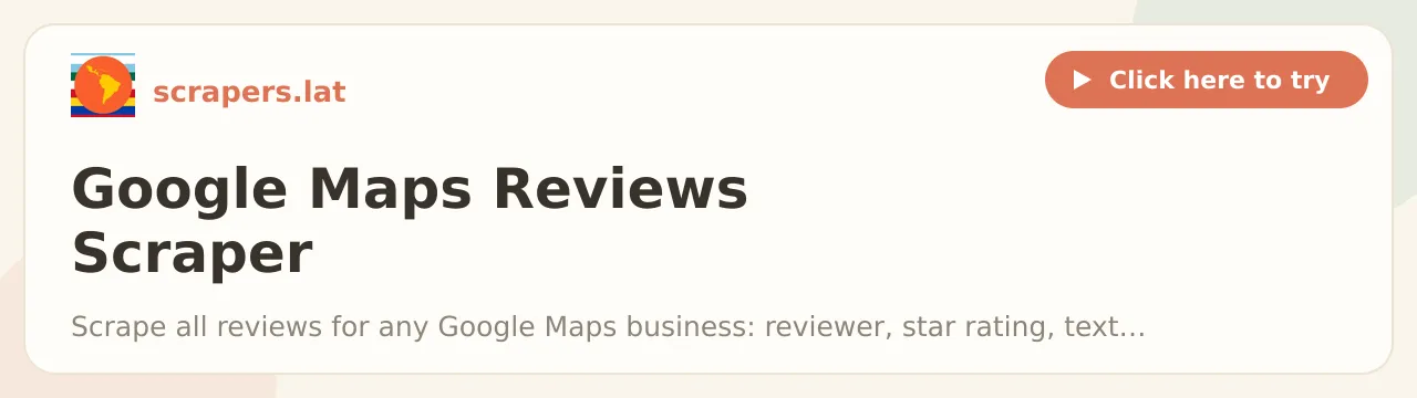 Google Maps Reviews Scraper