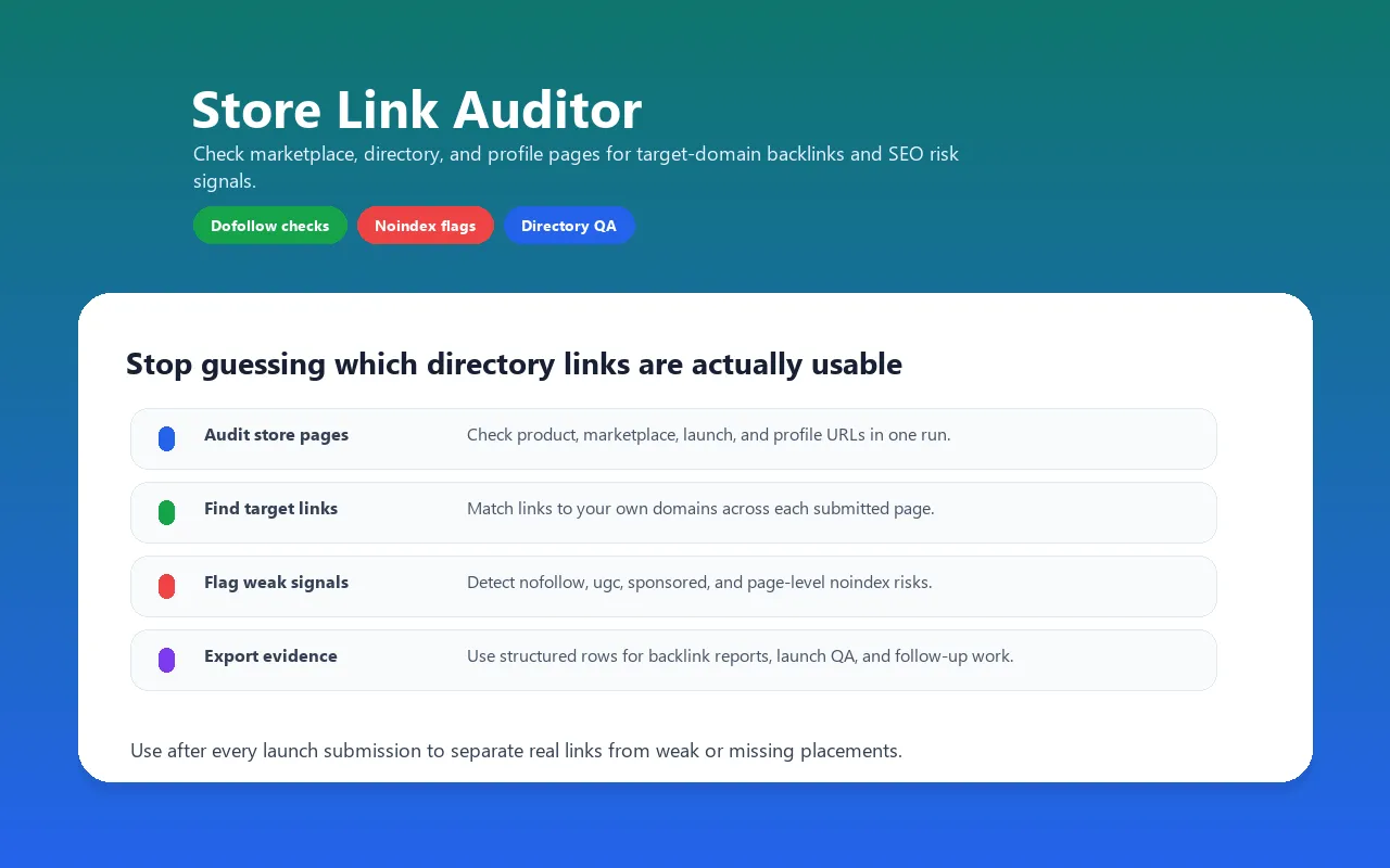 Store Link Auditor hero