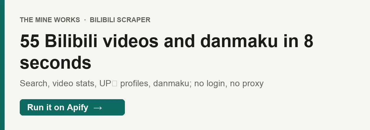 55 Bilibili videos and danmaku in 8 seconds