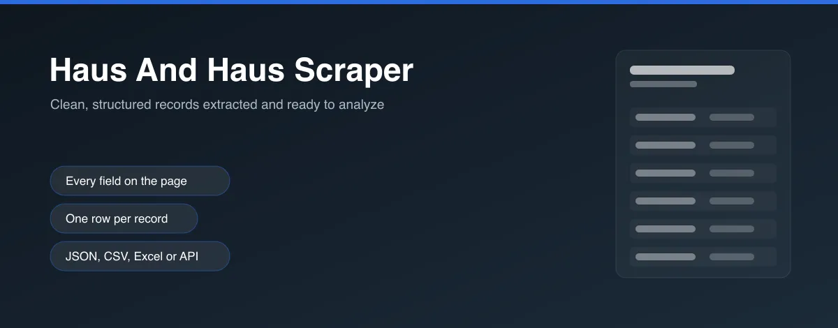 Haus And Haus Scraper hero