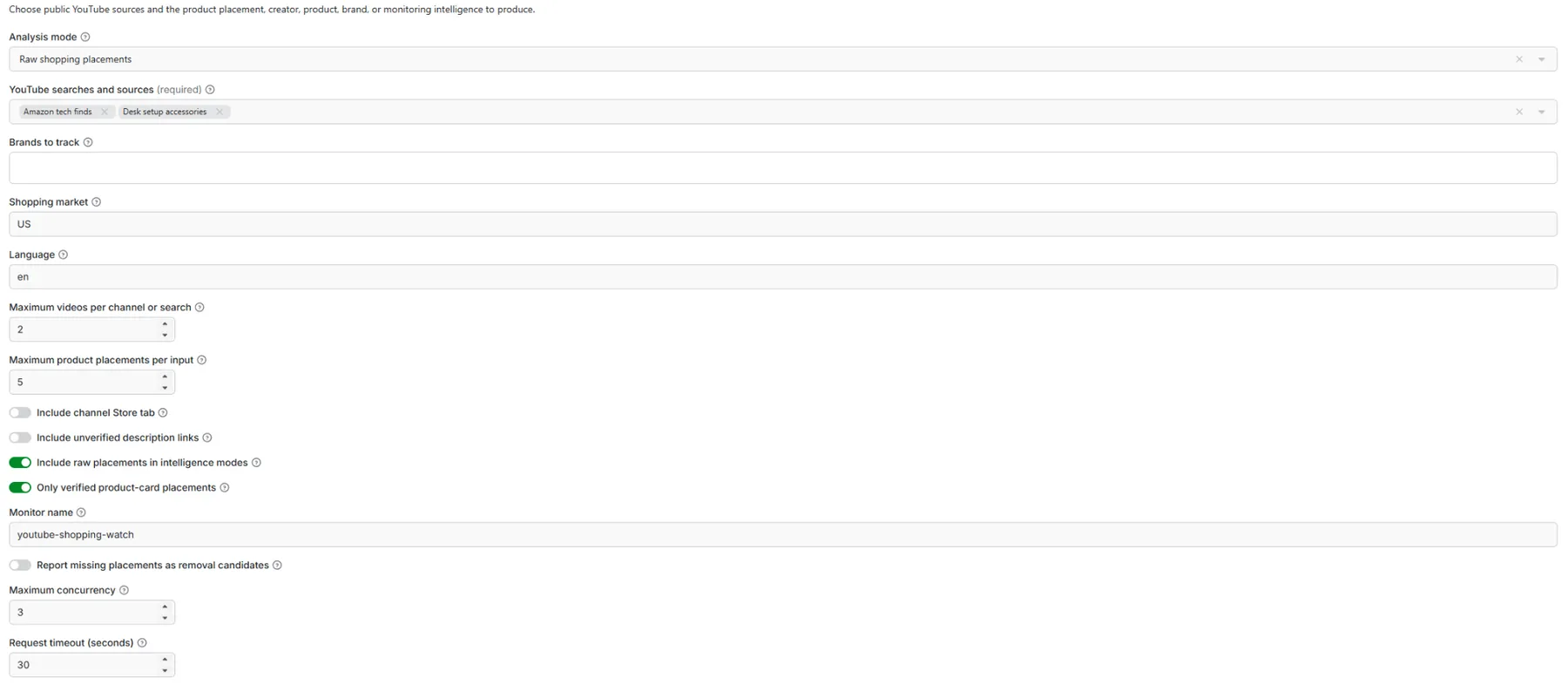 Search YouTube Shopping by keyword