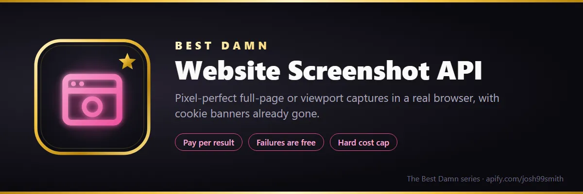 website-screenshot-api banner